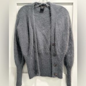 D. EXTERIOR Angora Button Up Cardigan Italy Sz. M